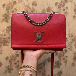 Louis Vuitton Red Crossbody Bag with Chain